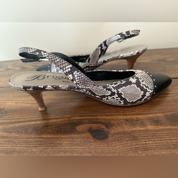 Brighton Womens Frieze Snake Pattern Kitten Heel - Size 9 - Picture 5 of 7